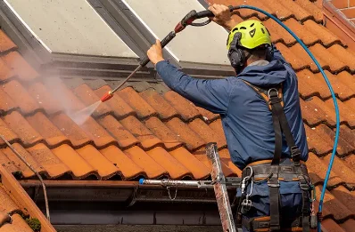 Démoussage et hydrofuge de toiture à Grandris